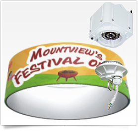 ROUND HANGING BANNER ROTATING HOIST LIFT