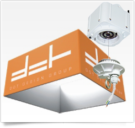 SQUARE HANGING BANNER ROTATING HOIST LIFT