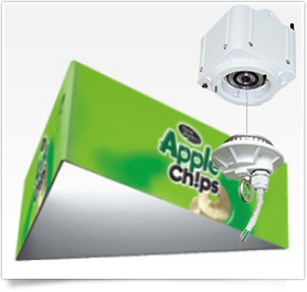 TRIANGLE HANGING BANNER ROTATING HOIST LIFT